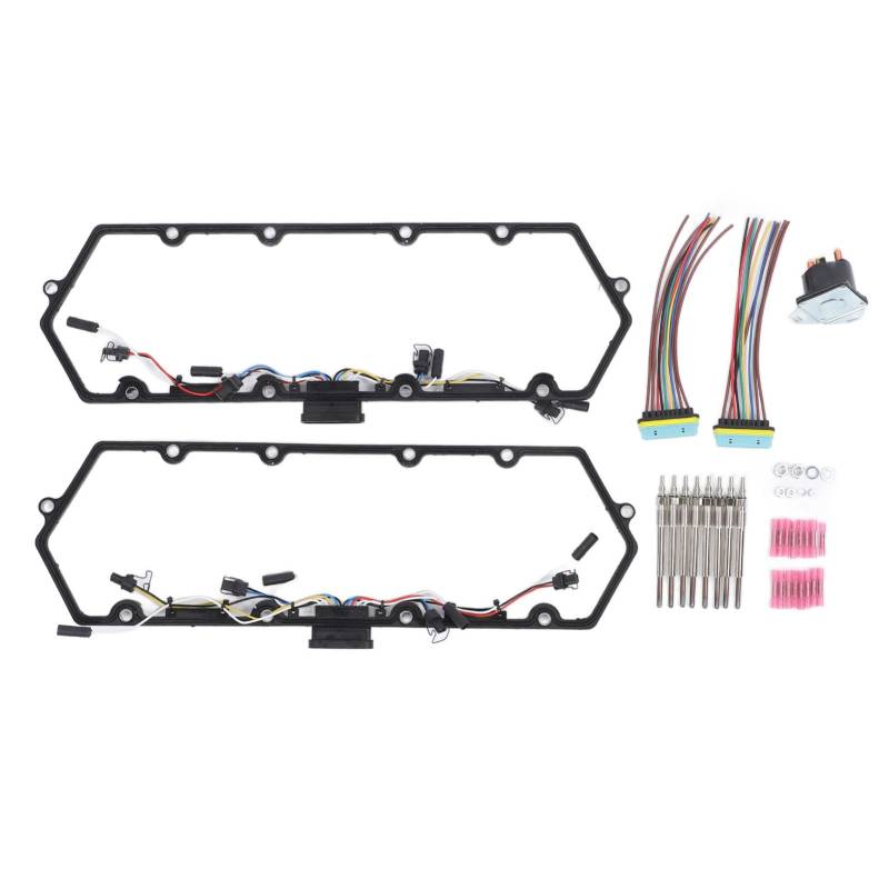 Xtevu Ventilabdeckungsdichtungen, Glow Plug-Kabelbaum-Kit, kompatibel mit E-250 E-350 7.3L PowerStroke, motordichtung Set von XTevu