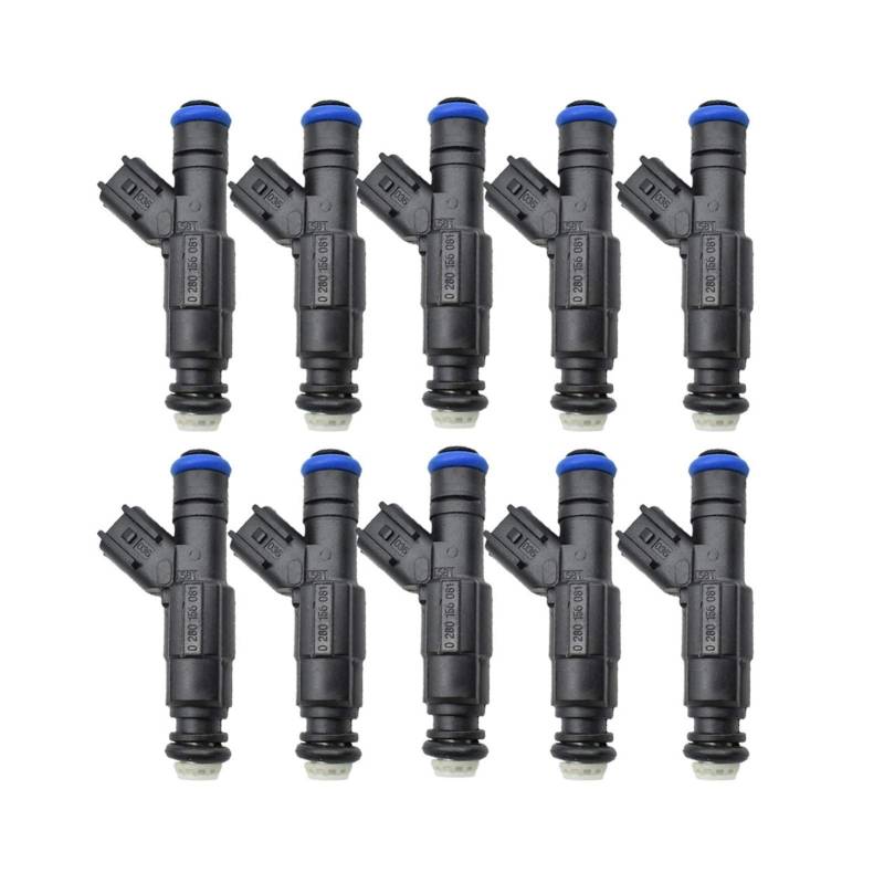 XUBOR 10ps Kraftstoffeinspritzdüse Marine, for Mercruiser 350 5L 4.3L 6.2L 885176 0280156081 12567905 Einspritzdüsen von XUBOR