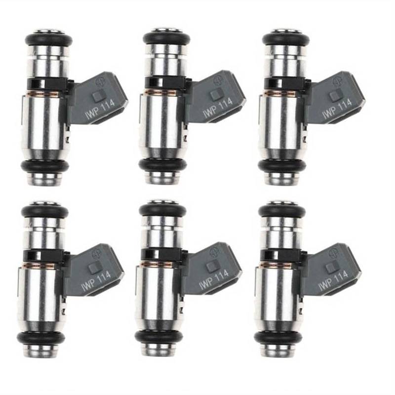 XUBOR 6 Stück Einspritzventile, for VW, GOL Quantum Saveiro, for Santana, Parati 1.8 2.0 Autozubehör IWP 114 IWP114 041906031 von XUBOR