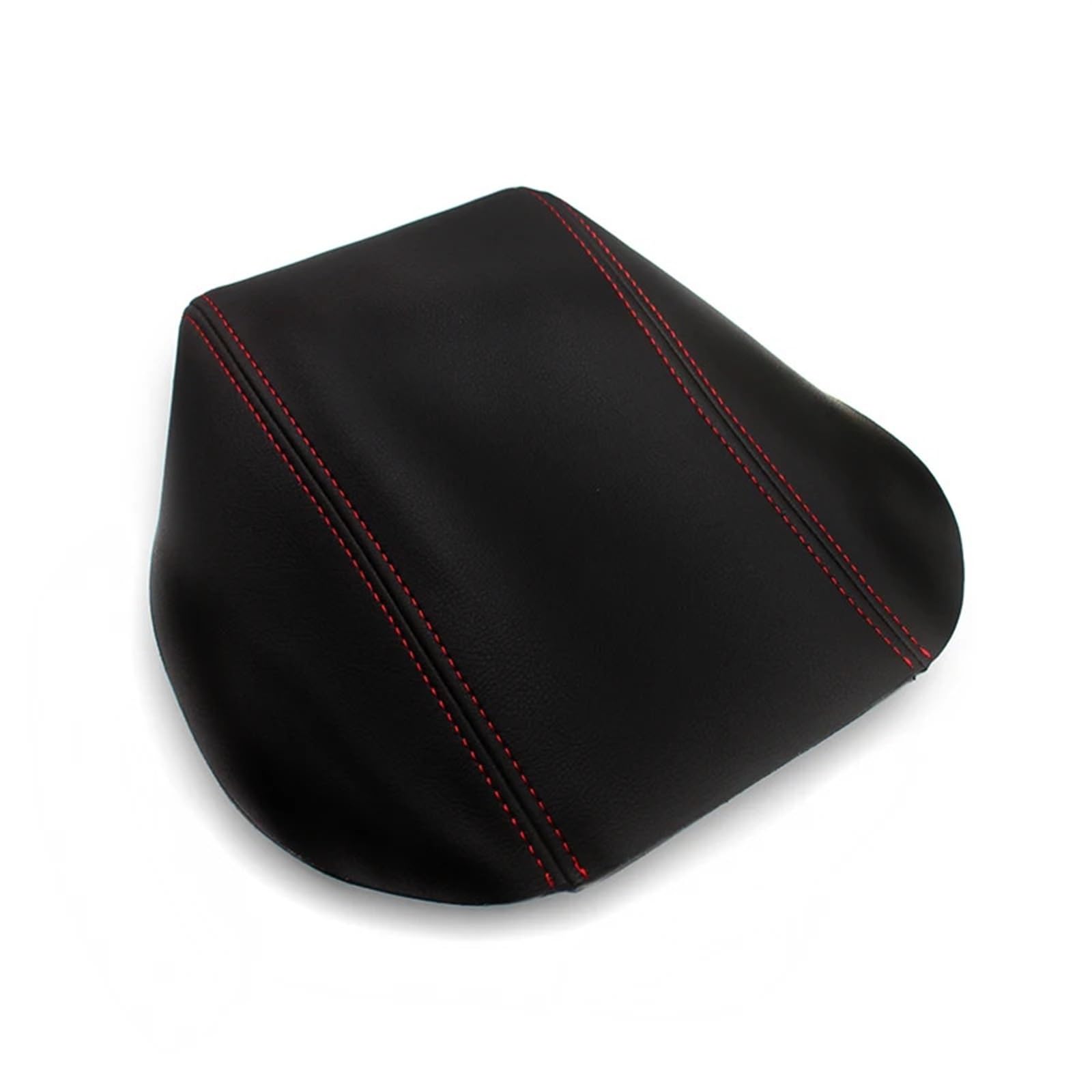 XUBOR Auto-Innenausstattung, Mittelarmlehnenkastenabdeckung aus Mikrofaserleder, Aufkleberverkleidung, for Civic, 9. Limousine 2012 2013 2014 2015(Black with red line) von XUBOR
