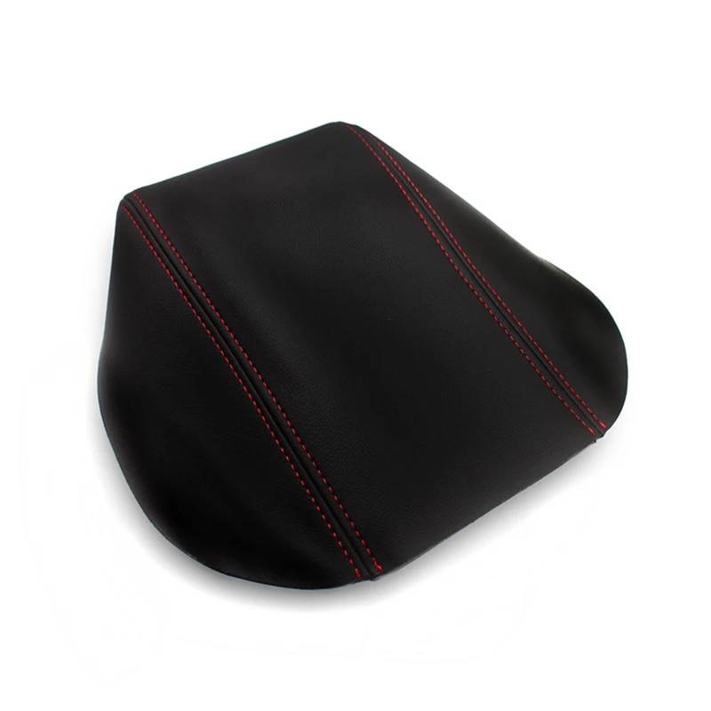 XUBOR Auto-Innenausstattung, Mittelarmlehnenkastenabdeckung aus Mikrofaserleder, Aufkleberverkleidung, for Civic, 9. Limousine 2012 2013 2014 2015(Black with red line) von XUBOR