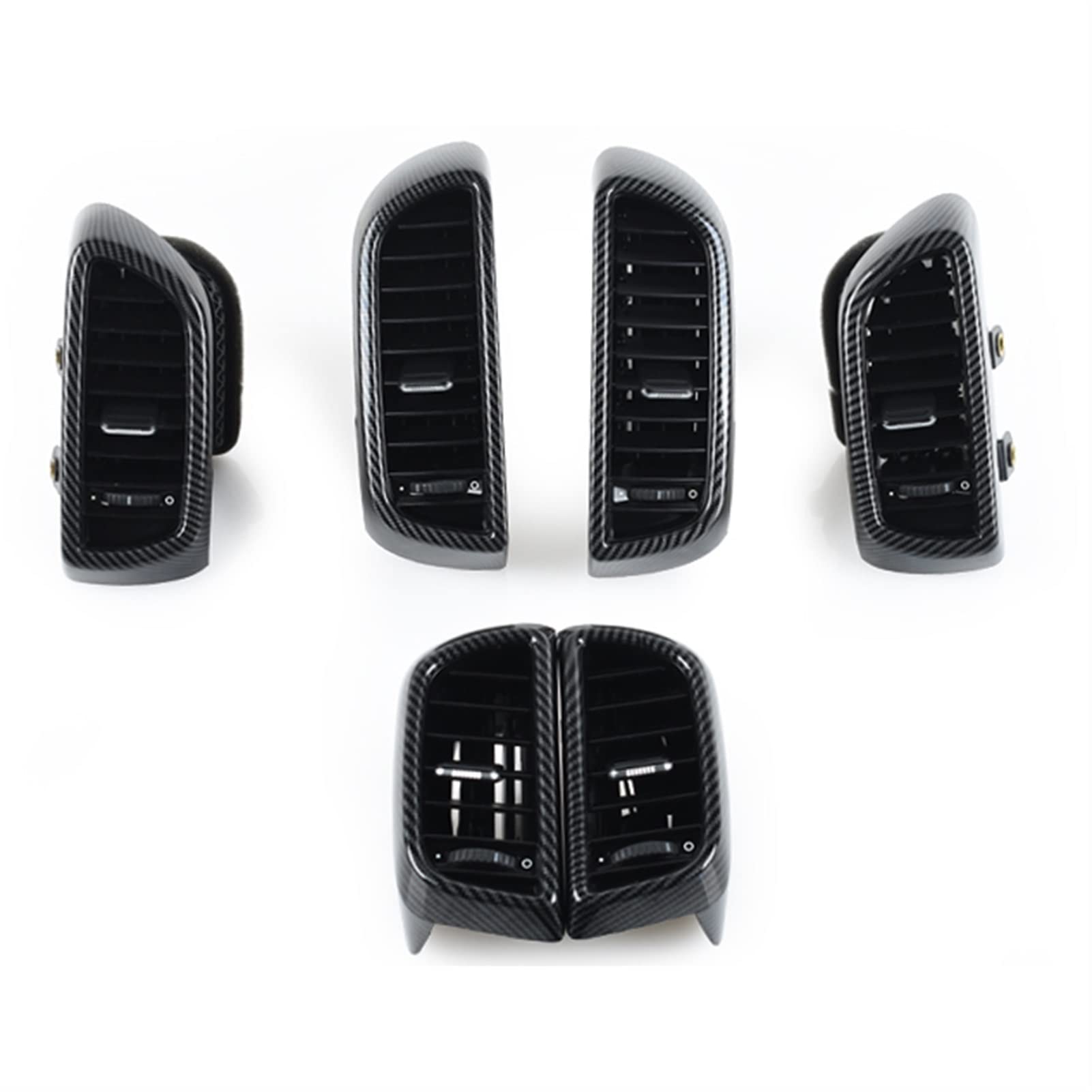 XUBOR Auto Klimaanlage A/C Air Vent Outlet Carbon Faser Outlet Vent, for Porsche, for Cayenne, 2011-2017 7P5819703 7P5819704 Lüftungsauslass für Klimaanlagen(Set) von XUBOR