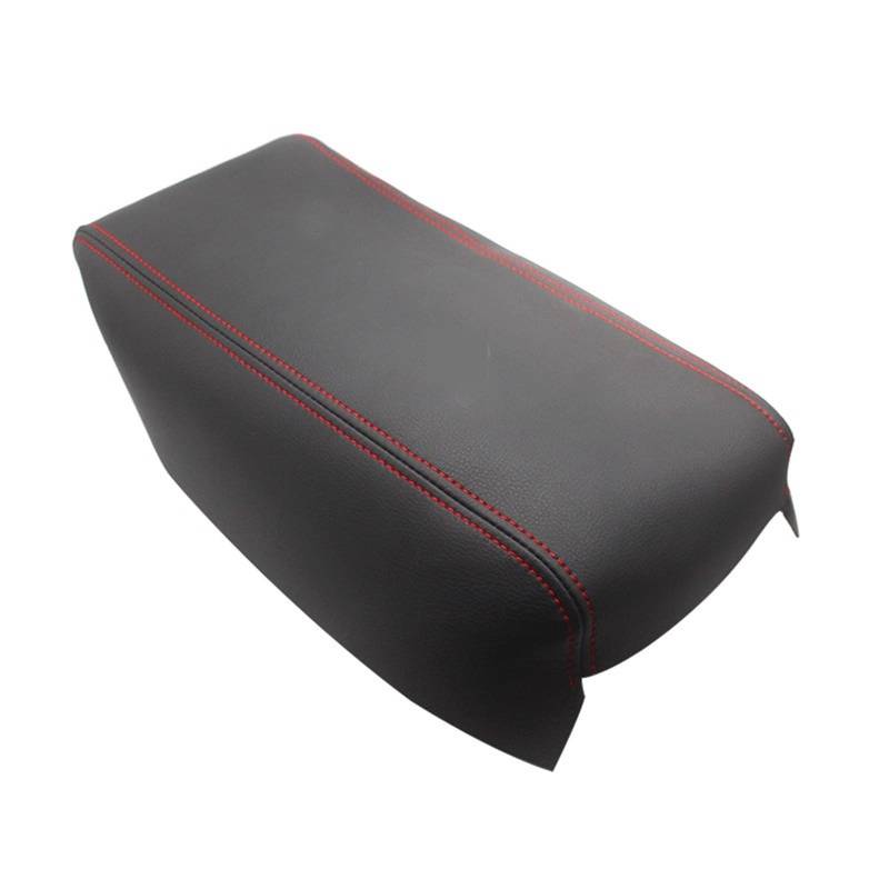 XUBOR Autozubehör Mikrofaser-Leder-Mittelarmlehnenkastenabdeckung, for Toyota, Prius 30 2009 2010 2011 2012 2013 2014 2015(Black-red line) von XUBOR