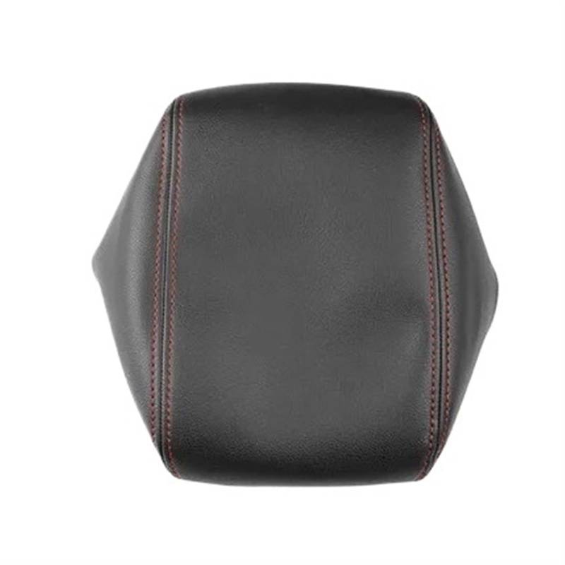 XUBOR Autozubehör Mikrofaser-Leder-Mittelkonsolen-Armlehnenkasten-Abdeckung, for VW, for Touran, 2006 2007 2008 2009 2010 2011 2012(B Black-red line) von XUBOR