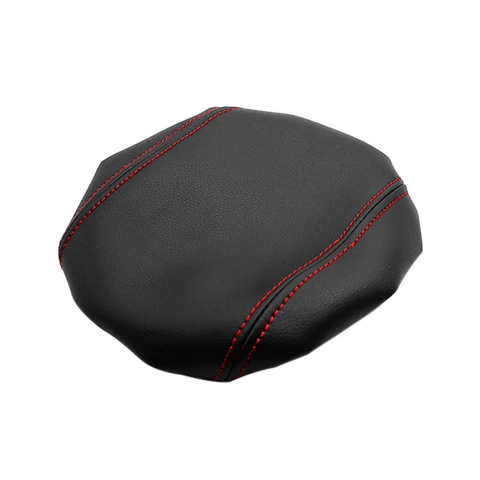 XUBOR Autozubehör Mikrofaser-Leder-Mittelkonsolendeckel Armlehnenkastenabdeckung, for Toyota, Highlander 2009-2014 Gummibandtyp(Black with red) von XUBOR