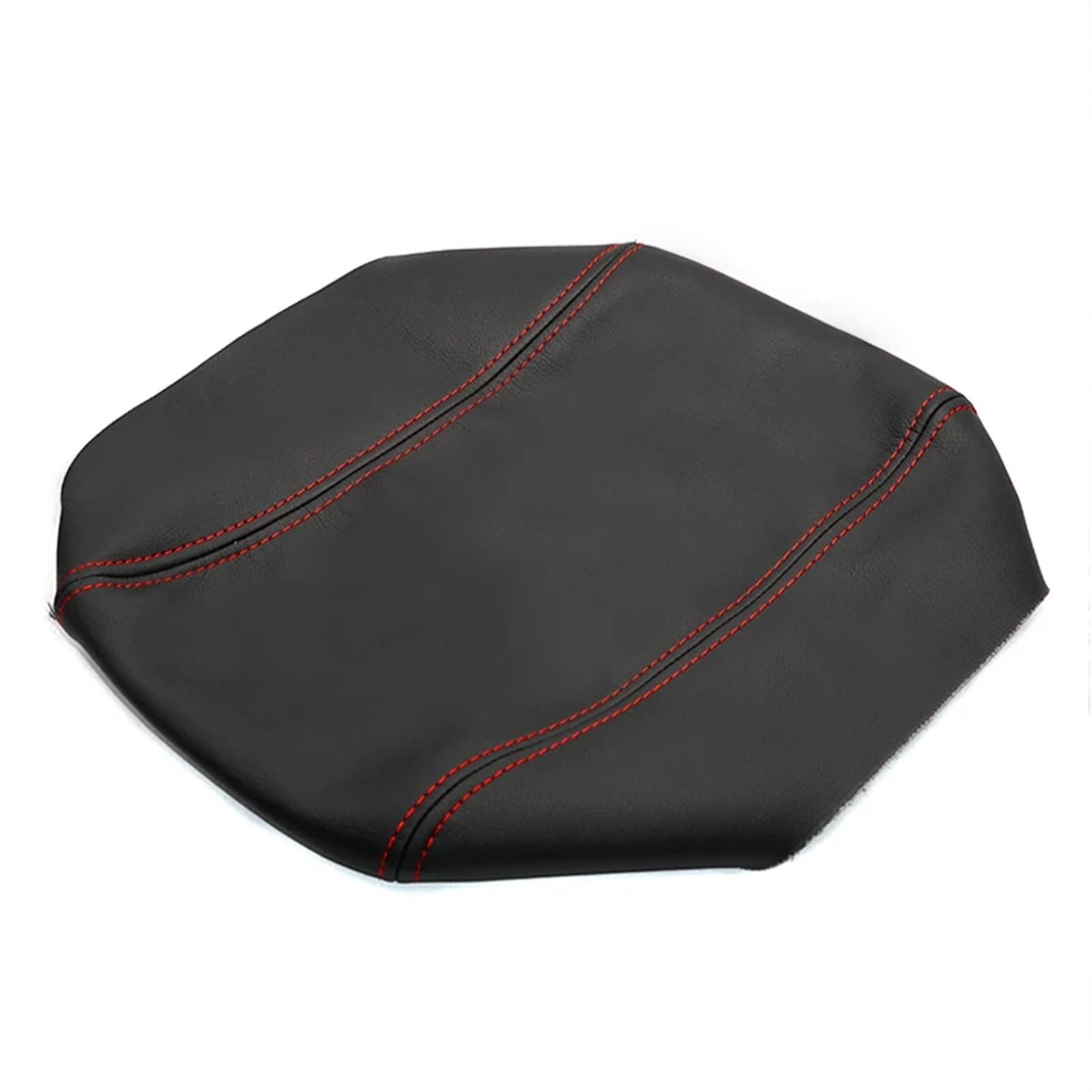 XUBOR Autozubehör Mittelkonsolendeckel Armlehnenbox Lederbezug Aufkleberverkleidung, for Nissan Pathfinder 2001 2002 2003 2004(Black-red line) von XUBOR