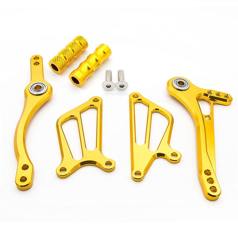 XUBOR CNC Aluminiumlegierung Motorrad Fußstütze Fußrastenanlage Fußrastenpedal hinten, for NSR50 100 NSR 50 100 NSR100 2004-2010 Set Zubehör Motorrad-Fußrasten(A Set Gold) von XUBOR