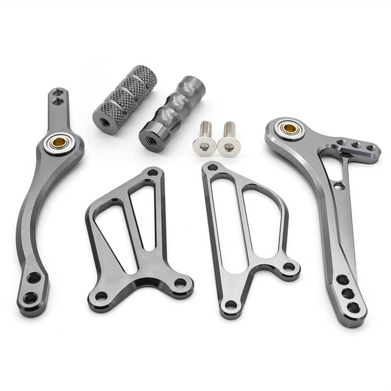XUBOR CNC Aluminiumlegierung Motorrad Fußstütze Fußrastenanlage Fußrastenpedal hinten, for NSR50 100 NSR 50 100 NSR100 2004-2010 Set Zubehör Motorrad-Fußrasten(A Set Grey) von XUBOR