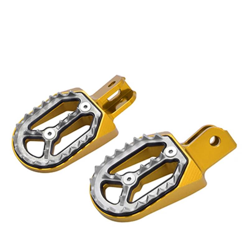 XUBOR CNC Dirt Bike Fußrasten Rest Pedal Fußrasten CRF230F CRF230 F 2005-2015 CRF230L CRF230 L 2003-2009 Motorrad-Fußrasten(Gold) von XUBOR