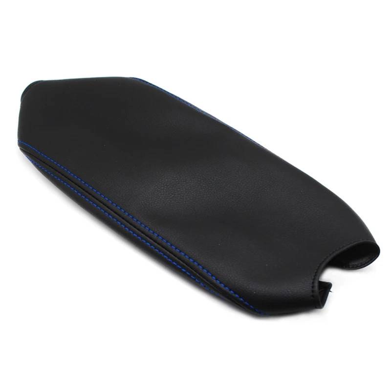 XUBOR Car Center Control Armlehne Box Mikrofaser Lederverkleidung, for Toyota, for RAV4, Rav 4 2017 2018(Black-Blue line) von XUBOR