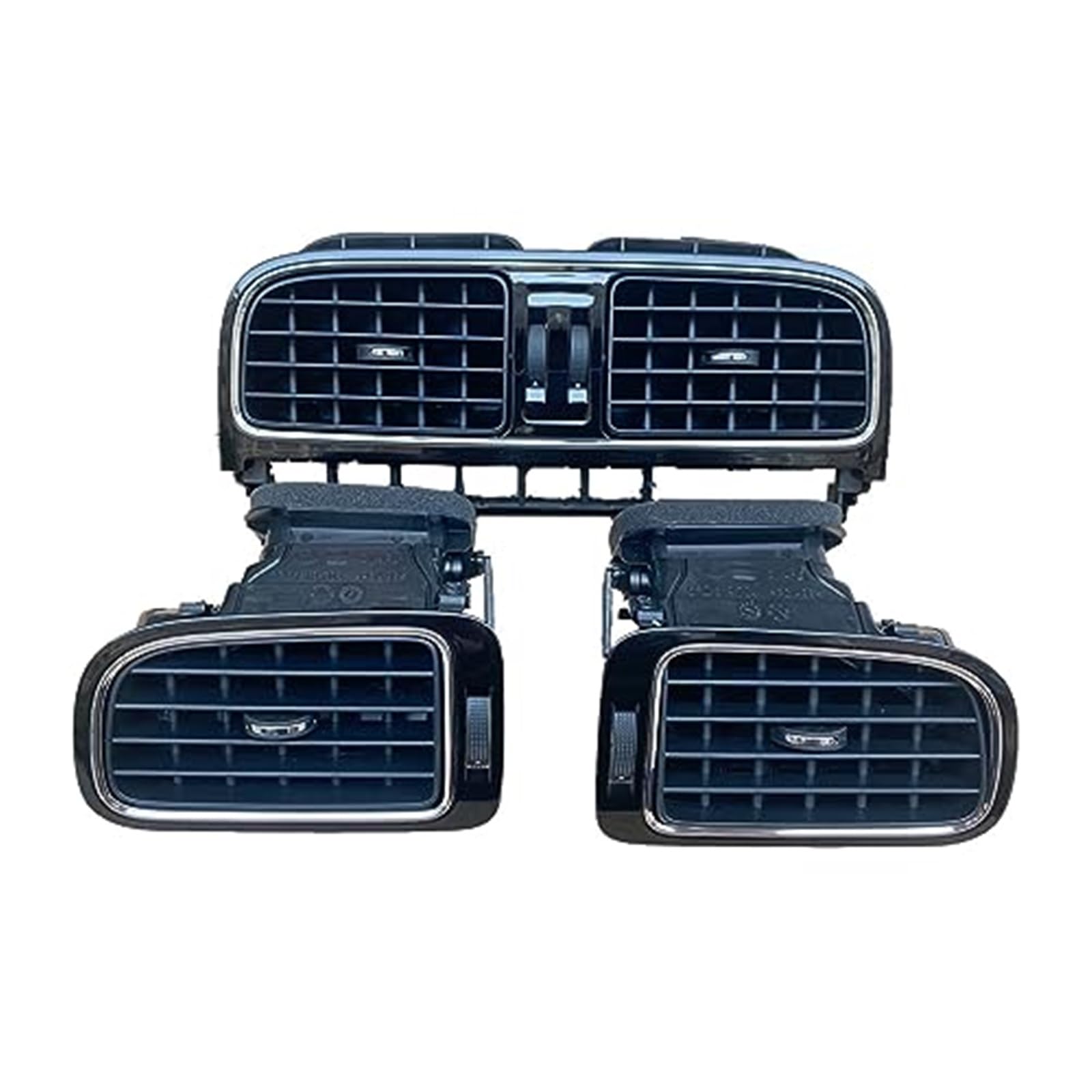 XUBOR Front-Armaturenbrett, glänzend schwarz, AC-Entlüftungsgitter, for VW, for Polo, 5 6R 2 GEN Hatchback GTI GTS, for Vento, 2014 2015 2016 2017 2018 6R0819703(Black 1 Set-Paino Paint) von XUBOR