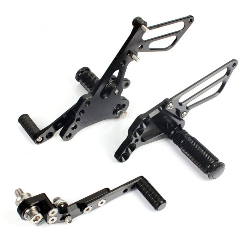 XUBOR GSXR 600 2000-2005 GSX-R 750 1996-2005 GSXR 1000 2000-2004 SV650S SV 650 1999-2012 2011 Fußrastenanlage Fußrasten Fußstützen Hinten Sets Motorrad-Fußrasten(GSXR600 750 11 Bla) von XUBOR