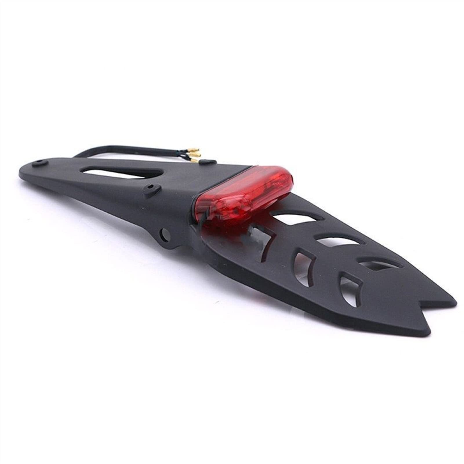 XUBOR Kotflügel hinten ABS Kennzeichenhalter Halter Rot 12V Rücklicht Bremsleuchte Enduro Motocross Dirt Bike(Red) von XUBOR