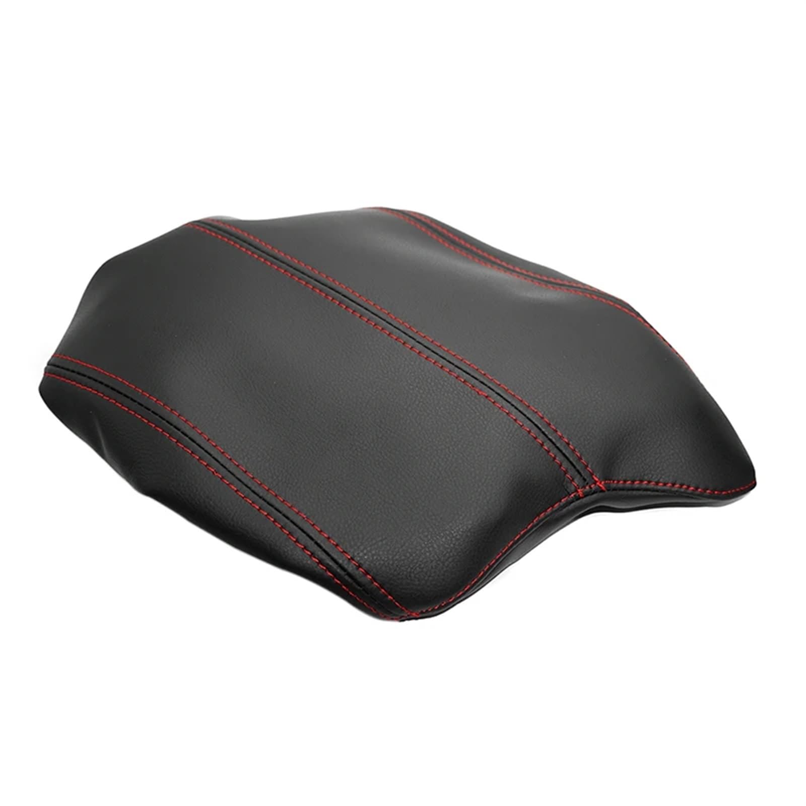 XUBOR LHD-Autozubehör Mikrofaser-Leder-Mittelkonsolendeckel Armlehnenkastenabdeckung, for Accord, 9. 2014-2016 Gummibandtyp(Black with red) von XUBOR