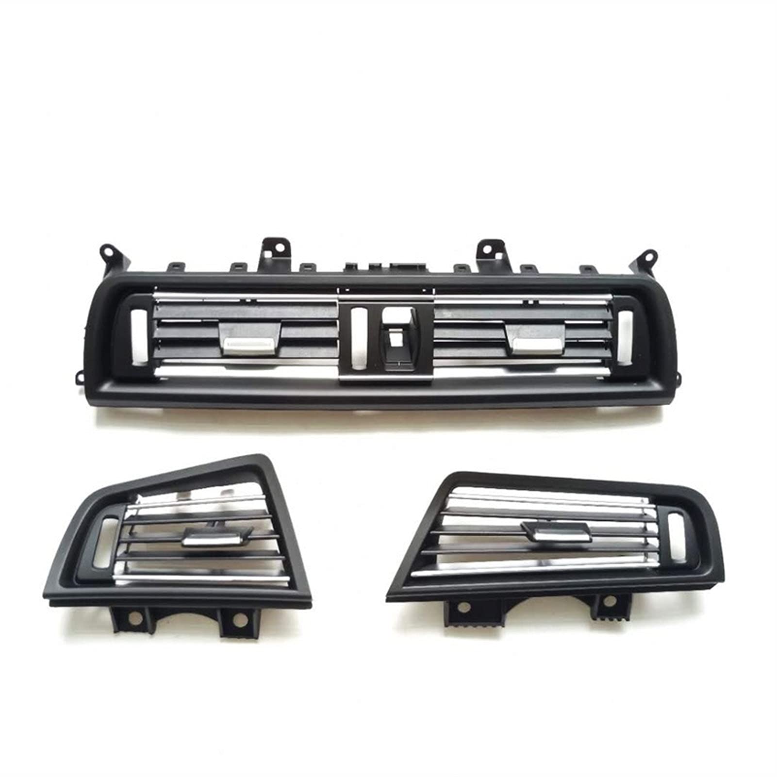 XUBOR LHD RHD Rechtes Lenkrad for Autos, verchromte Lüftungsgitter-Abdeckung, for, 5er F10 F11 520 525 528 530 535 Lüftungsauslass für Klimaanlagen(LHD 3PCS Set) von XUBOR