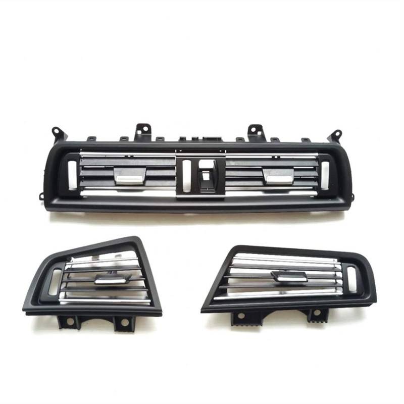 XUBOR LHD RHD Rechtes Lenkrad for Autos, verchromte Lüftungsgitter-Abdeckung, for, 5er F10 F11 520 525 528 530 535 Lüftungsauslass für Klimaanlagen(LHD 3PCS Set) von XUBOR