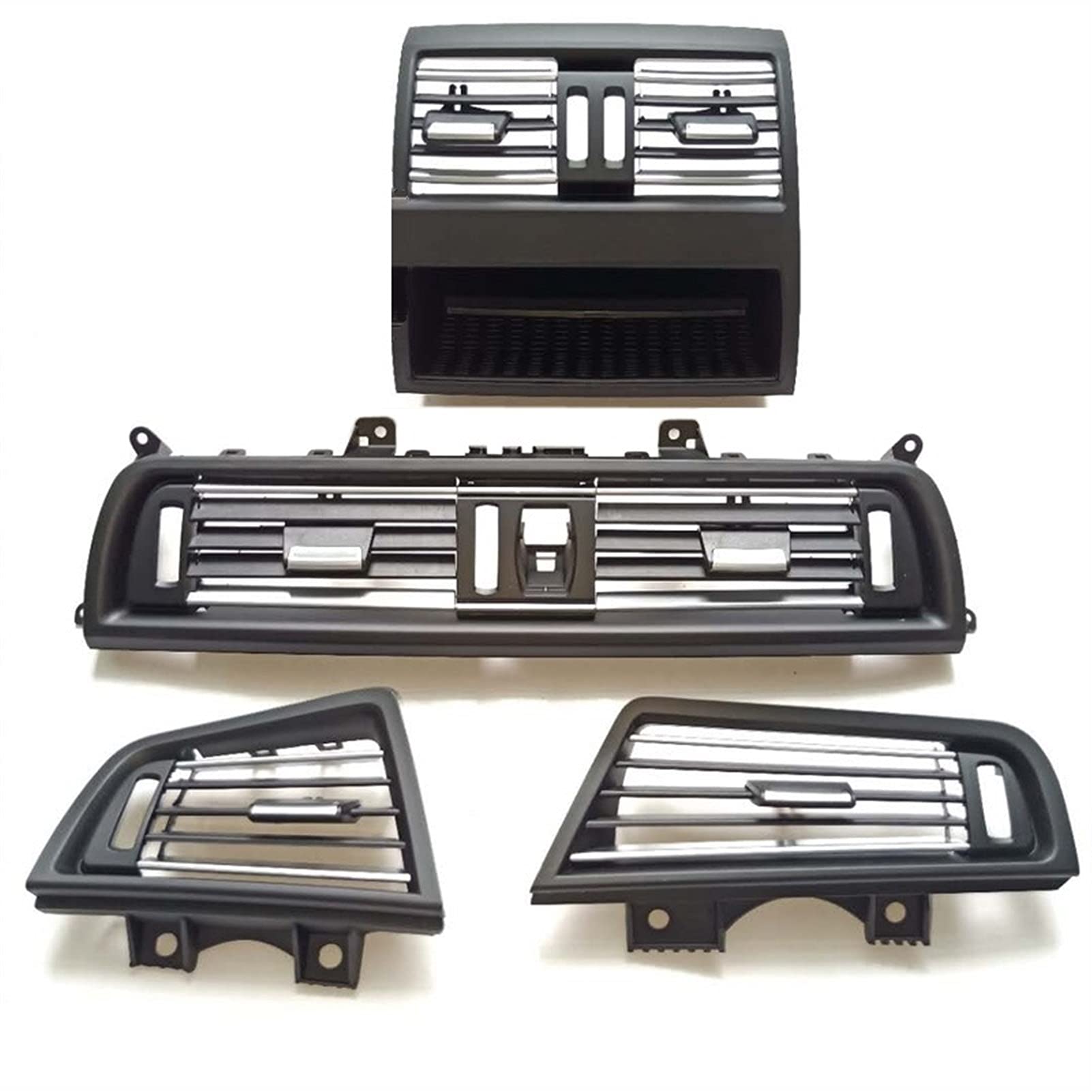 XUBOR LHD RHD Rechtes Lenkrad for Autos, verchromte Lüftungsgitter-Abdeckung, for, 5er F10 F11 520 525 528 530 535 Lüftungsauslass für Klimaanlagen(LHD 4PCS Set) von XUBOR