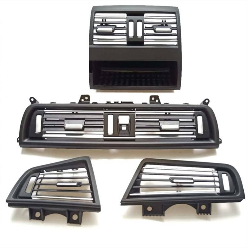 XUBOR LHD RHD Rechtes Lenkrad for Autos, verchromte Lüftungsgitter-Abdeckung, for, 5er F10 F11 520 525 528 530 535 Lüftungsauslass für Klimaanlagen(LHD 4PCS Set) von XUBOR