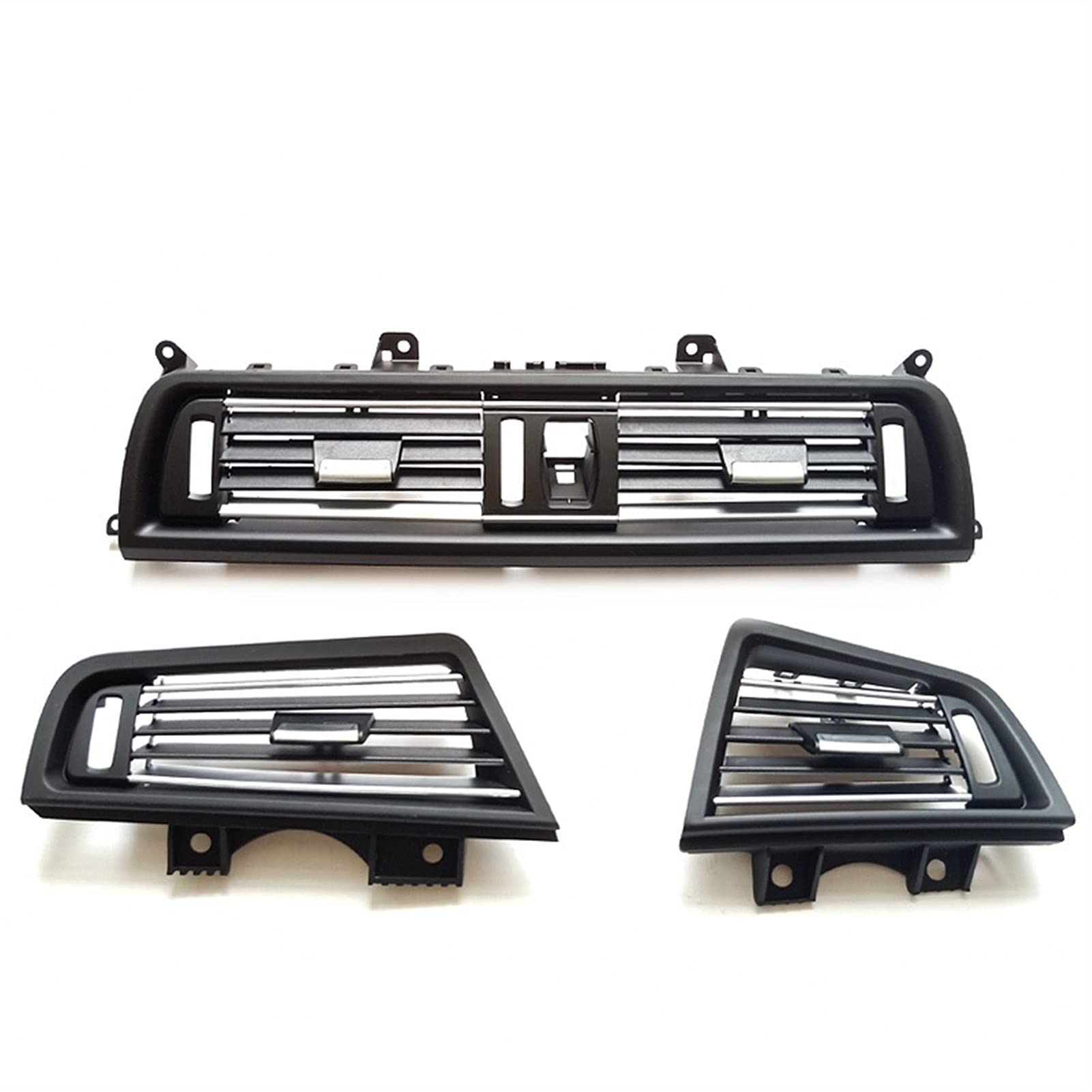 XUBOR LHD RHD Rechtes Lenkrad for Autos, verchromte Lüftungsgitter-Abdeckung, for, 5er F10 F11 520 525 528 530 535 Lüftungsauslass für Klimaanlagen(RHD 3PCS Set) von XUBOR