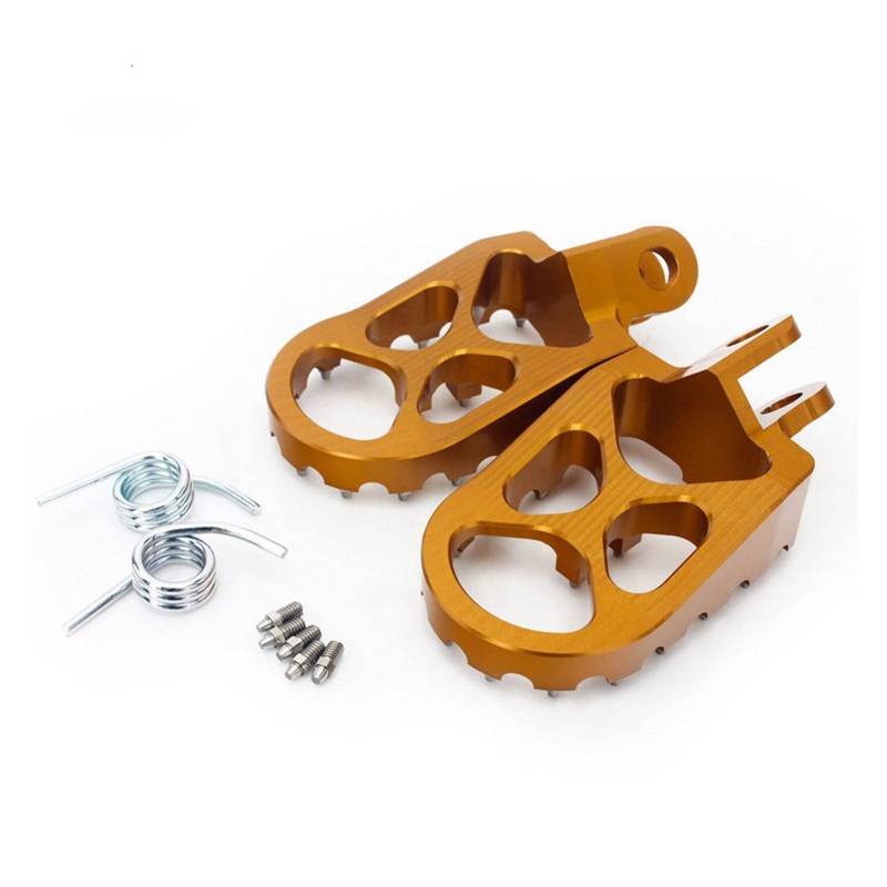 XUBOR MX Fußrastenstützen Pedale Fußrasten RM 125 250 1991-2002 RMX 250 RS 1993-1999 DRZ400 ES 00 01 02 DRZ 400 SM 2005-2016 Motorrad-Fußrasten(Gold) von XUBOR