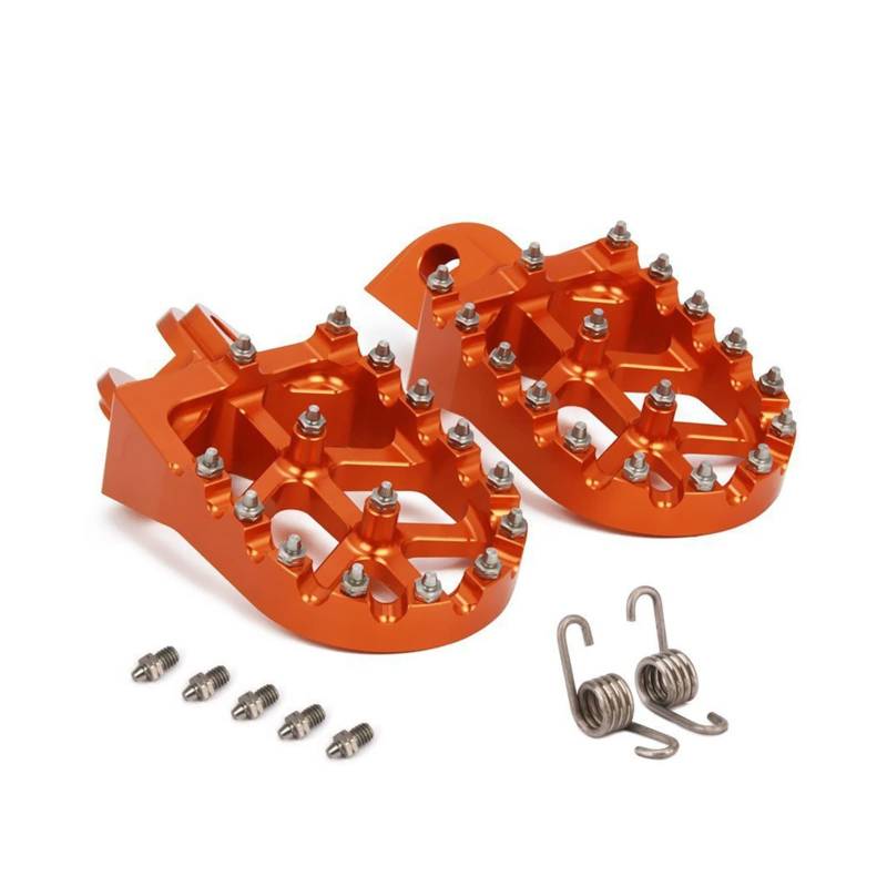 XUBOR Motorrad CNC Gangschaltung Fußhebel Fußrasten Rest Fußstützen Pedale Fußrasten, for KTM, for SX SXF XC XCW XCFW EXC MXC 125 150 250 450 Motorrad-Fußrasten von XUBOR