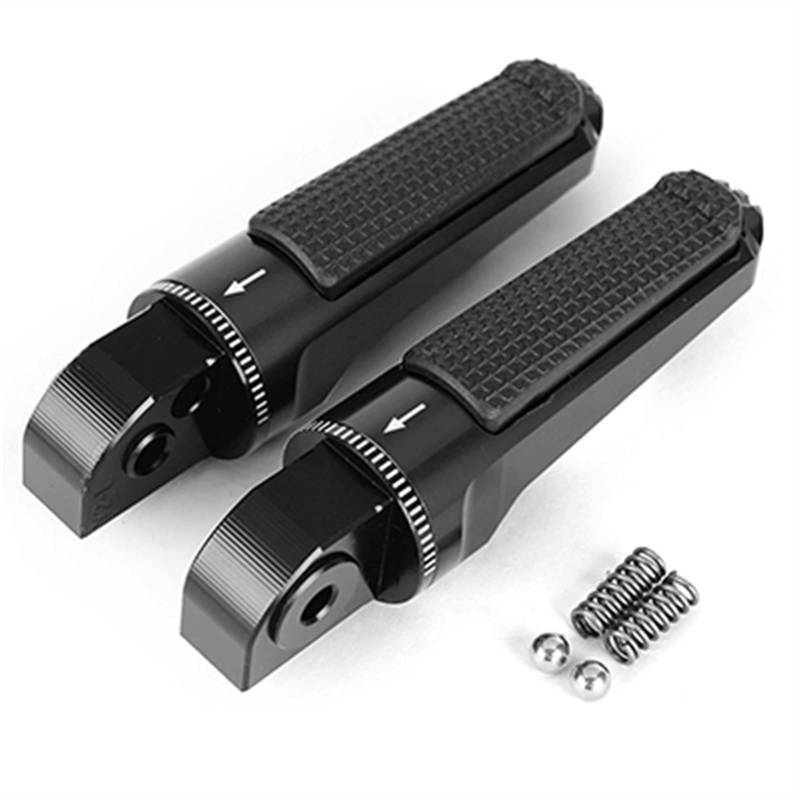 XUBOR Motorrad-Fußstützenpedal CNC-Motorrad-Beifahrerfußrastenpedale for die Hinterachse, for Yamaha, YZF R6 2003-2020 R1 2002-2020 R1M 2017-2020 Motorrad-Fußrasten(Black) von XUBOR