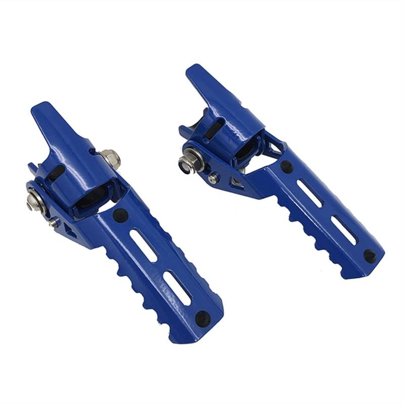 XUBOR Motorrad Highway Fußrasten vorn Klappbare Fußstützenklemmen 22-25 mm, for, Tiger, for Explorer, R1200GS X-ADV Motorrad-Fußrasten(Blue) von XUBOR