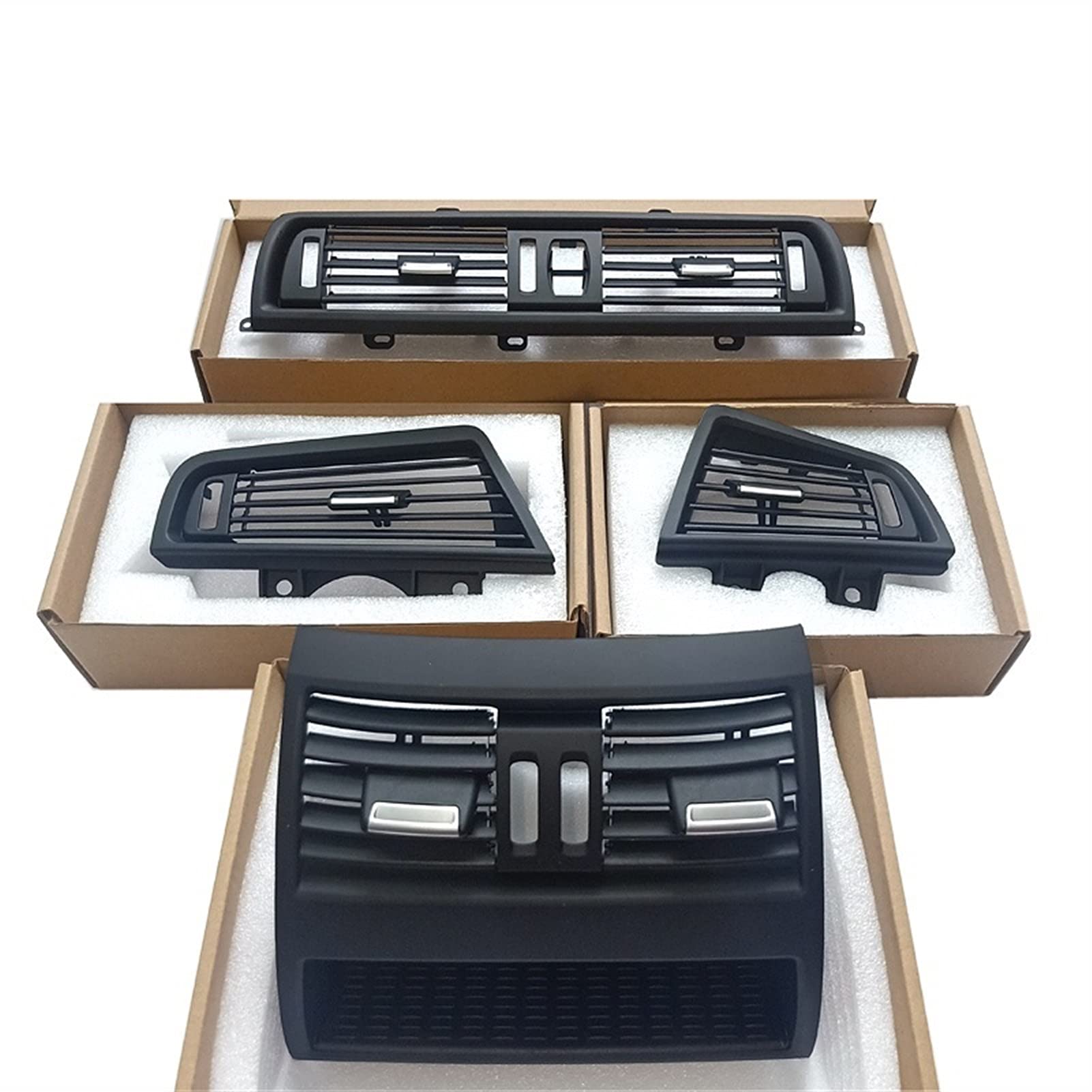 XUBOR Rechtes Lenkrad, RHD, Autos, vorne und hinten, AC-Entlüftungsauslass-Gitter-Abdeckungsset, for, 5er-Serie F10 F11 F18 520 525 530 535 Lüftungsauslass für Klimaanlagen(RHD 4PCS Set) von XUBOR