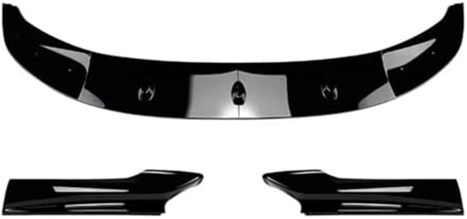XUBOR Splitter, for BMW, 5er F10 F11 520 523 525 535 530 Sport 2011-2017 Auto Frontstoßstange Lip Spoiler Splitter Stoßstange Canard Lip Body Kit Lip Splitter (Carbon-Look) Auto-Splitter(Black Glossy von XUBOR