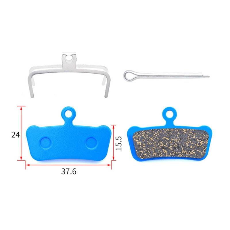 XUBOR for SRAM, for Avid X0 Trail, for SRAM, for Guide R RS RSC MTB Mountainbike-Scheibenbremse, 4 Paar Fahrradbremsbeläge Fahrradbremsbeläge(Blue) von XUBOR