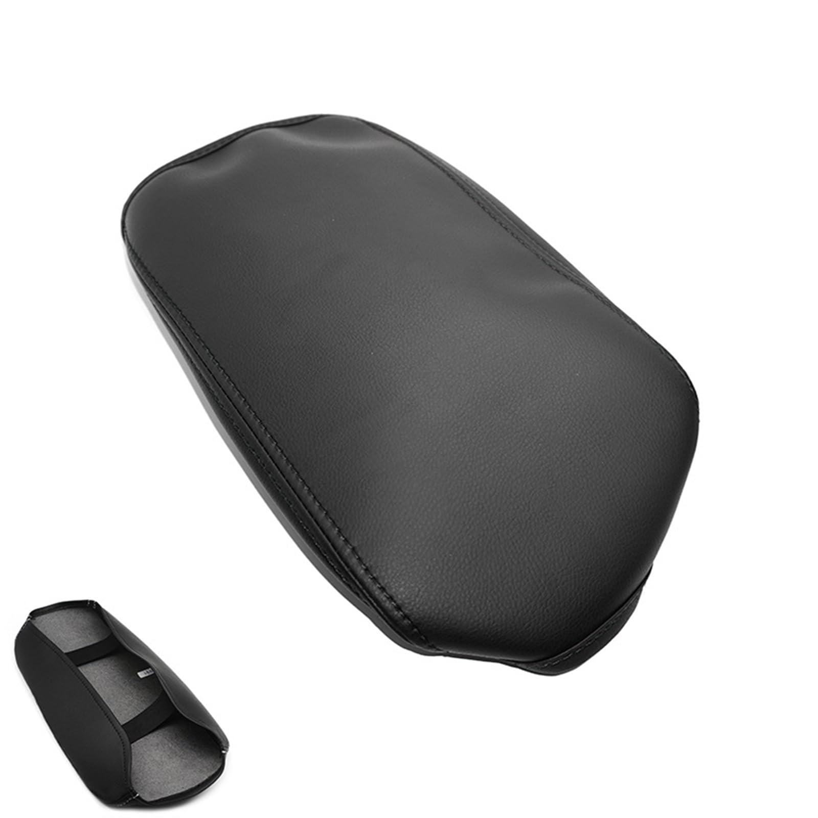 XUBOR for VW, for Tiguan, 2014 2015 2016 Mikrofaser-Leder Autoinnenraum Mittelkonsole Deckel Armlehne Box Abdeckung Schutzverkleidung(C Black) von XUBOR