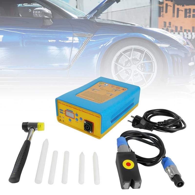 XUEMANSHOP Auto lackierfreie Dellen Reparatur Satz, 220V Elektromagnetische Induktion Beulen Reparaturset mit Digitaler Bildschirm Metall Dents Reparat von XUEMANSHOP