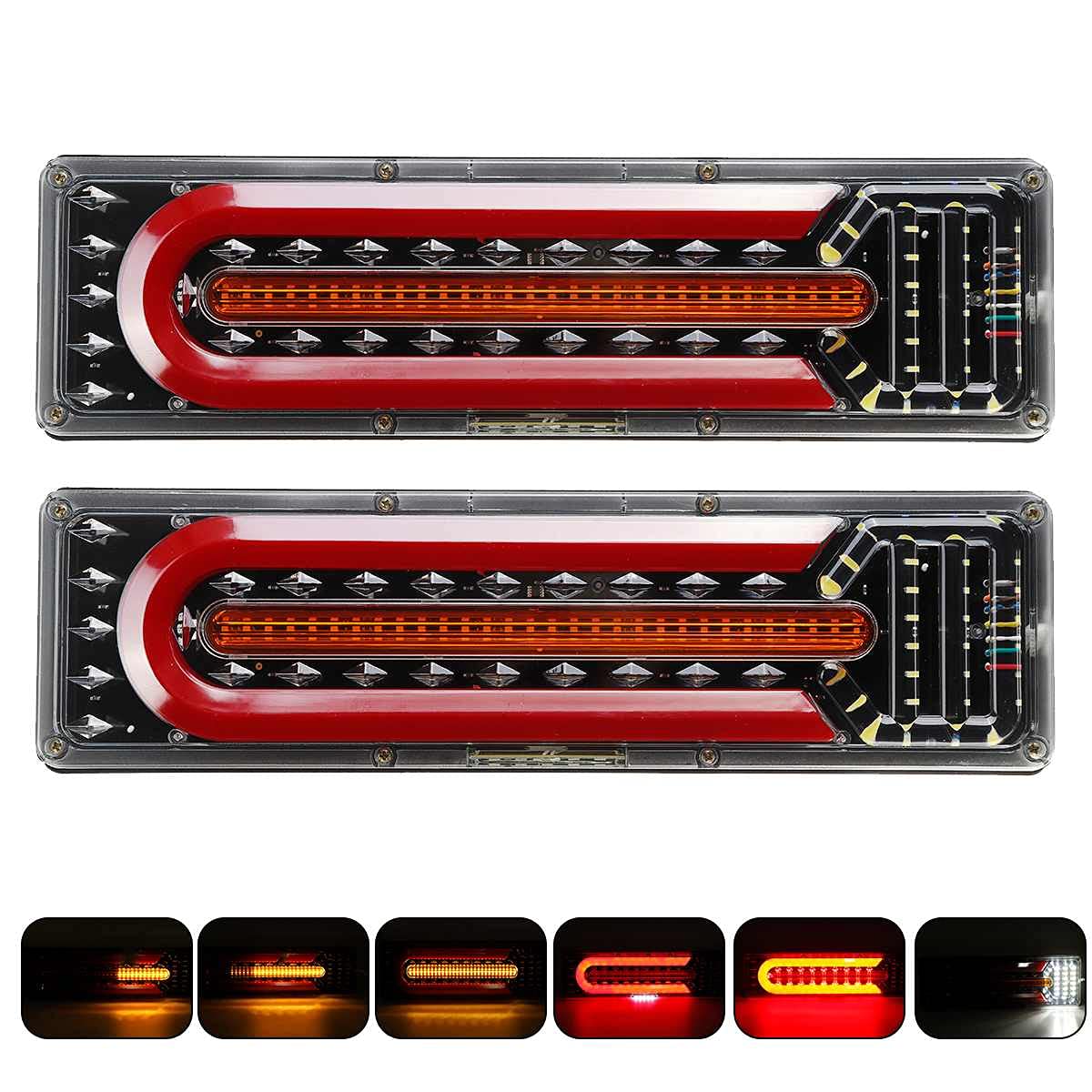 Begrenzungsleuchten AnhäNger 2 STÜCKE 24V Dynamische Auto LKW-Rücklichtbremslicht Blinker Lampe Rückleuchte für Anhänger Van Boot RV. Caravan Bus Lastwagen. Begrenzungsleuchten AnhäNger 2 STÜCKE 24V Dynamische Auto LKW-Rücklichtbremslicht Blinker Lampe Rückleuchte für Anhänger Van Boot RV. Caravan Bus Lastwagen. von XUEZHEN