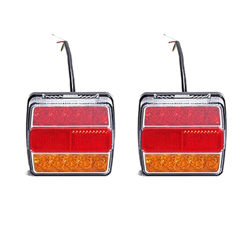 Begrenzungsleuchten AnhäNger 2X 12V Auto-Truck-Rücklicht-Rücklicht-Bremslicht-Signalanzeige Marker für Camper Anhänger LKW-Bootsboot(Red and Amber) von XUEZHEN