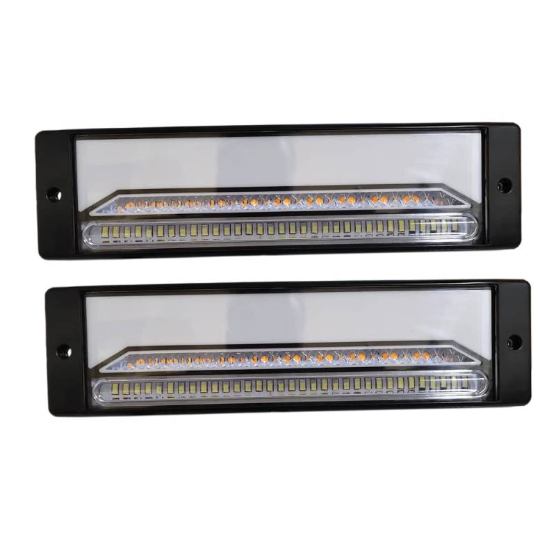 Begrenzungsleuchten AnhäNger 2X wasserdichte Anhängerwagenbremsleuchte 4 in1 NEON Halo Ring Hail BREMS Stop Bring Blick Light Sequential Fließsignal Lichtlampe von XUEZHEN