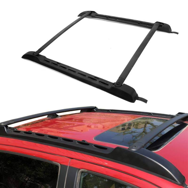 DachträGer，DachgepäCkträGer Dachschienen Black Dach Rack Cross Bars Set Fit for Doppelkabine Gepäckträger von XUEZHEN