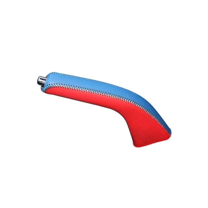 Handbremsmanschette, Schaltsack Schaltmanschette Echtes Leder Und Ledertasche Für Handbremse fit verwendung für Mitsubishi ASX Mitsubishi Lancer Outlander Handbremsabdeckung(Blue and red) von XUEZHEN