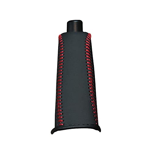 Handbremsmanschette, Schaltsack Schaltmanschette Ledertasche Für Handbremse fit verwendung für Porsche Handbremsabdeckung Erste Schicht Lederabdeckung Handbremse Autozubehör(Red Leather) von XUEZHEN