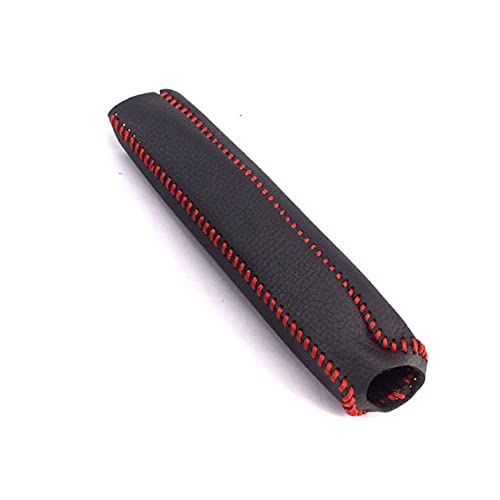 Handbremsmanschette, Schaltsack Schaltmanschette Universell schwarzes rotes Auto Auto-Gang-Schalt-Handbremse Handbremsabdeckung Gitterlederbekleidungsabdeckung(Red) von XUEZHEN
