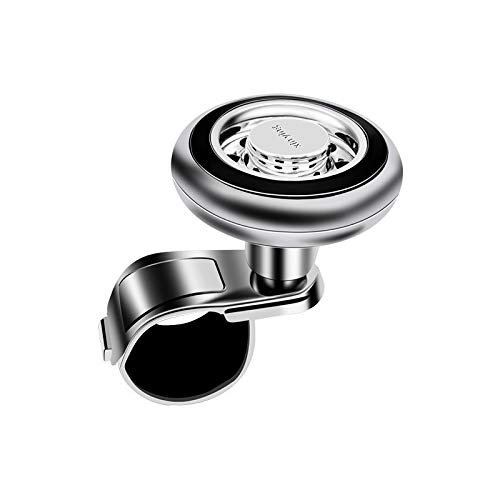 Lenkradknauf, Universal Auto Lenkradknauf Auto-Lenkrad-Drehknopf Griff Ball Booster Ball-Auto-Griff-Drehknopf Helper Car-Styling-Zubehör(Black) von XUEZHEN