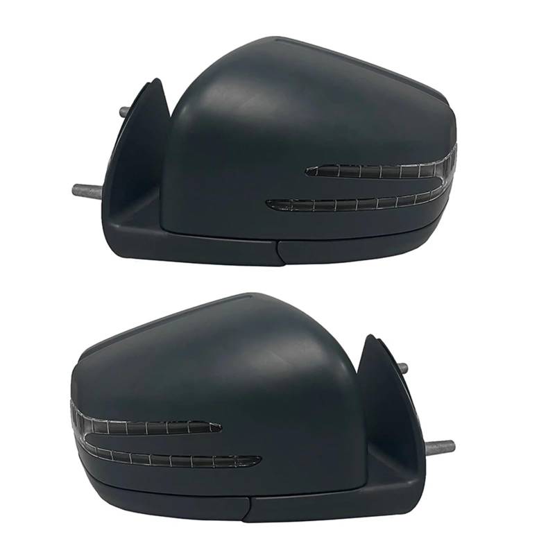 Kompatibel for Benz W164 X164 ML GL Klasse 2005-2011 1668100164 1668100264 Auto elektrischer Rückspiegel Seitentürspiegel Montage schwarz(Primer a pair) von XUHRJOHI