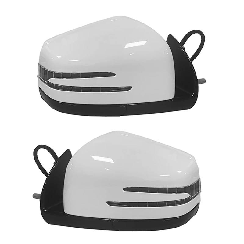 Kompatibel for Benz W164 X164 ML GL Klasse 2005-2011 1668100164 1668100264 Auto elektrischer Rückspiegel Seitentürspiegel Montage schwarz(White Left and Right) von XUHRJOHI