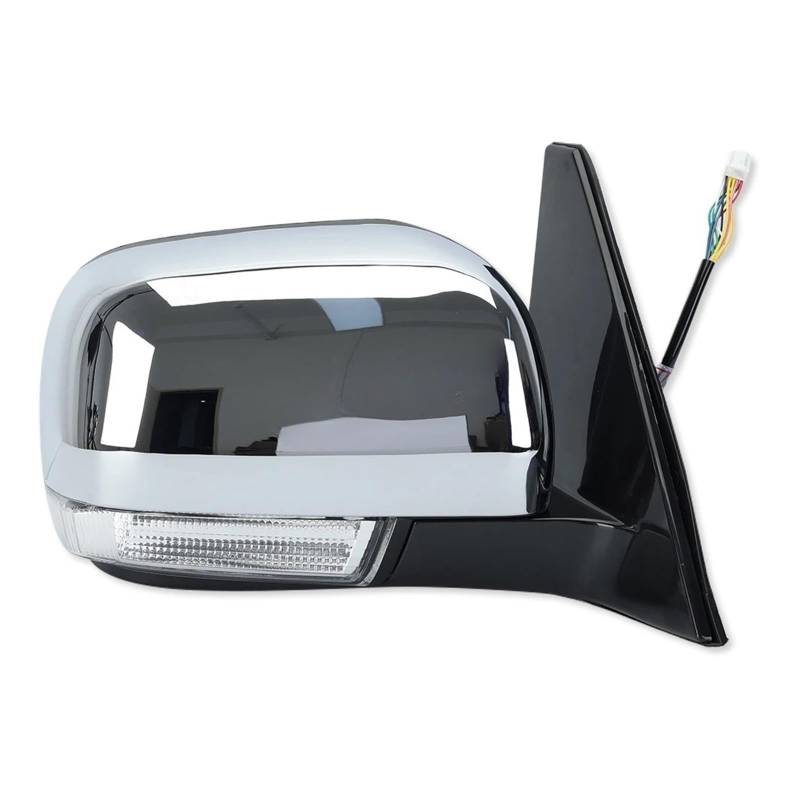 Seitentürspiegelbaugruppe Kompatibel for Mitsubishi Pajero V73 V77 V93 V97 2006-2021 Auto-Rückspiegel-Chrom-Abdeckkappe 7632a655(10pins right) von XUHRJOHI