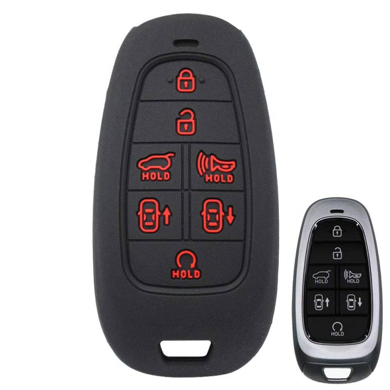 Silikon-Schlüsselhülle für Hyundai Nexo Sonata 2019 2020 Ioniq 5 Keyless Remote Key Cover Shell Skin Sleeve Protector von XUKEY