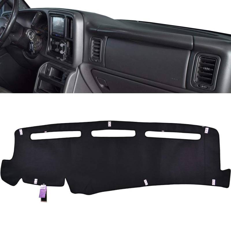 XUKEY Armaturenbrett Armaturenbrett Abdeckung Matte Teppich für Chevrolet Silverado 1500 2500 3500 1999-2006 Lawinen Chevy Tahoe Suburban GMC Sierra Yukon Autozubehör von XUKEY