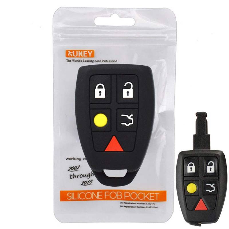 Silikon-Autoschlüssel-Hülle für C30 C70 S40 V50 2004–2007 Funkschlüssel-Schutzhülle von XUKEY