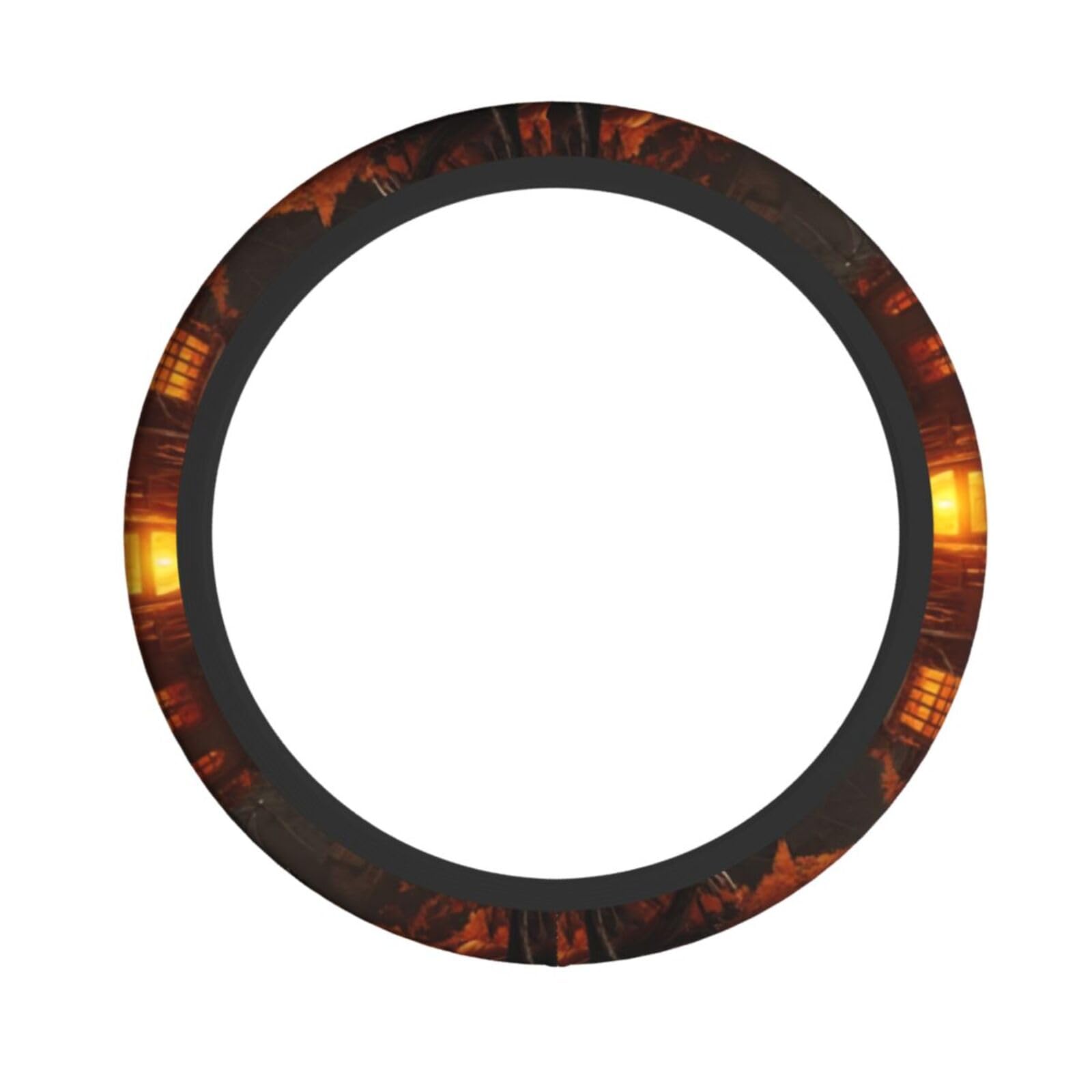 Elastische Stretch-Lenkradabdeckung mit Kürbis-Motiv, Halloween-Druck, Lenkradzubehör, passend für Auto, LKW, SUV Elastische Stretch-Lenkradabdeckung mit Kürbis-Motiv, Halloween-Druck, Lenkradzubehör, passend für Auto, LKW, SUV von XULLZH