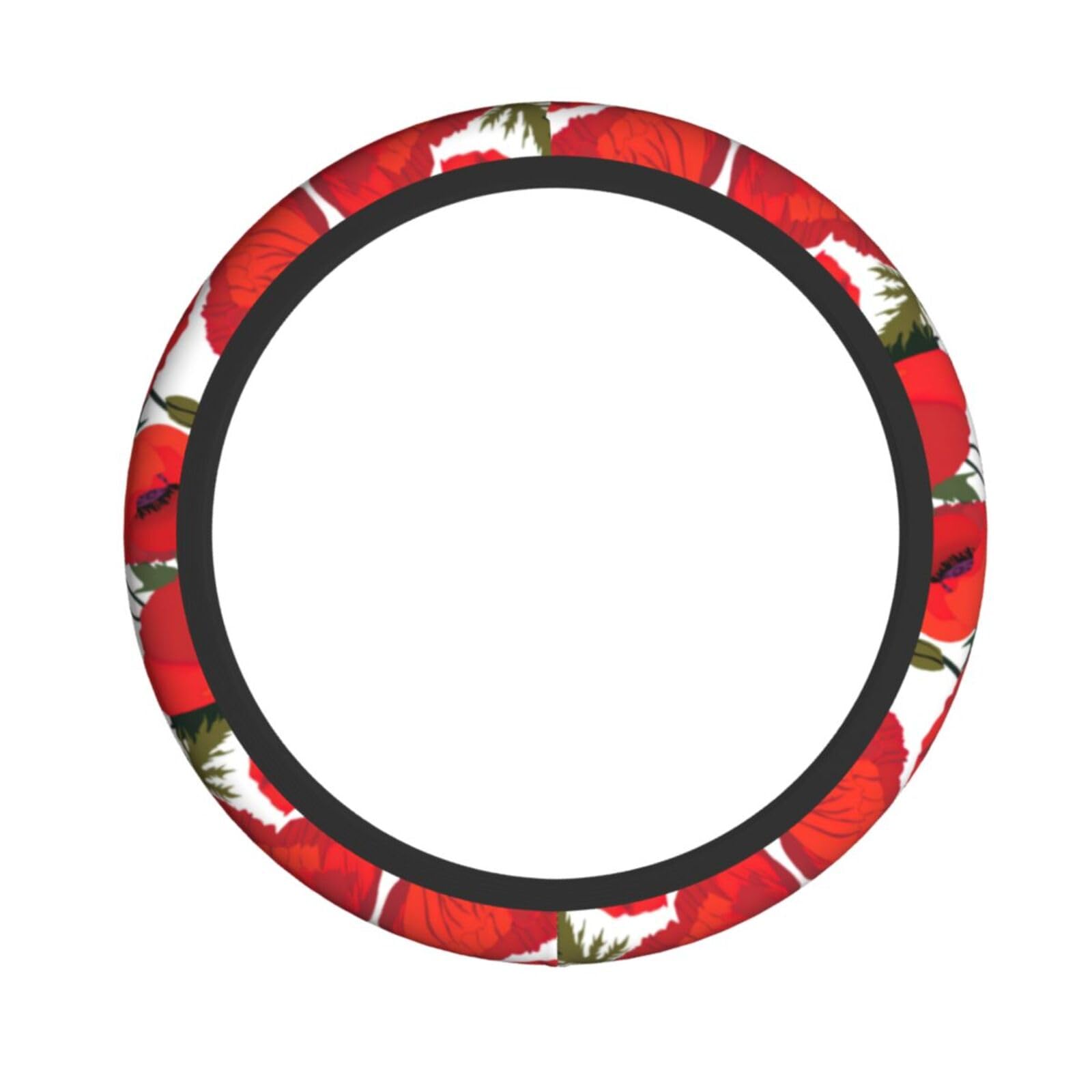 Elastischer Stretch-Lenkradbezug mit Blumenmuster-Druck, Lenkradzubehör, passend für Auto, LKW, SUV Elastischer Stretch-Lenkradbezug mit Blumenmuster-Druck, Lenkradzubehör, passend für Auto, LKW, SUV von XULLZH