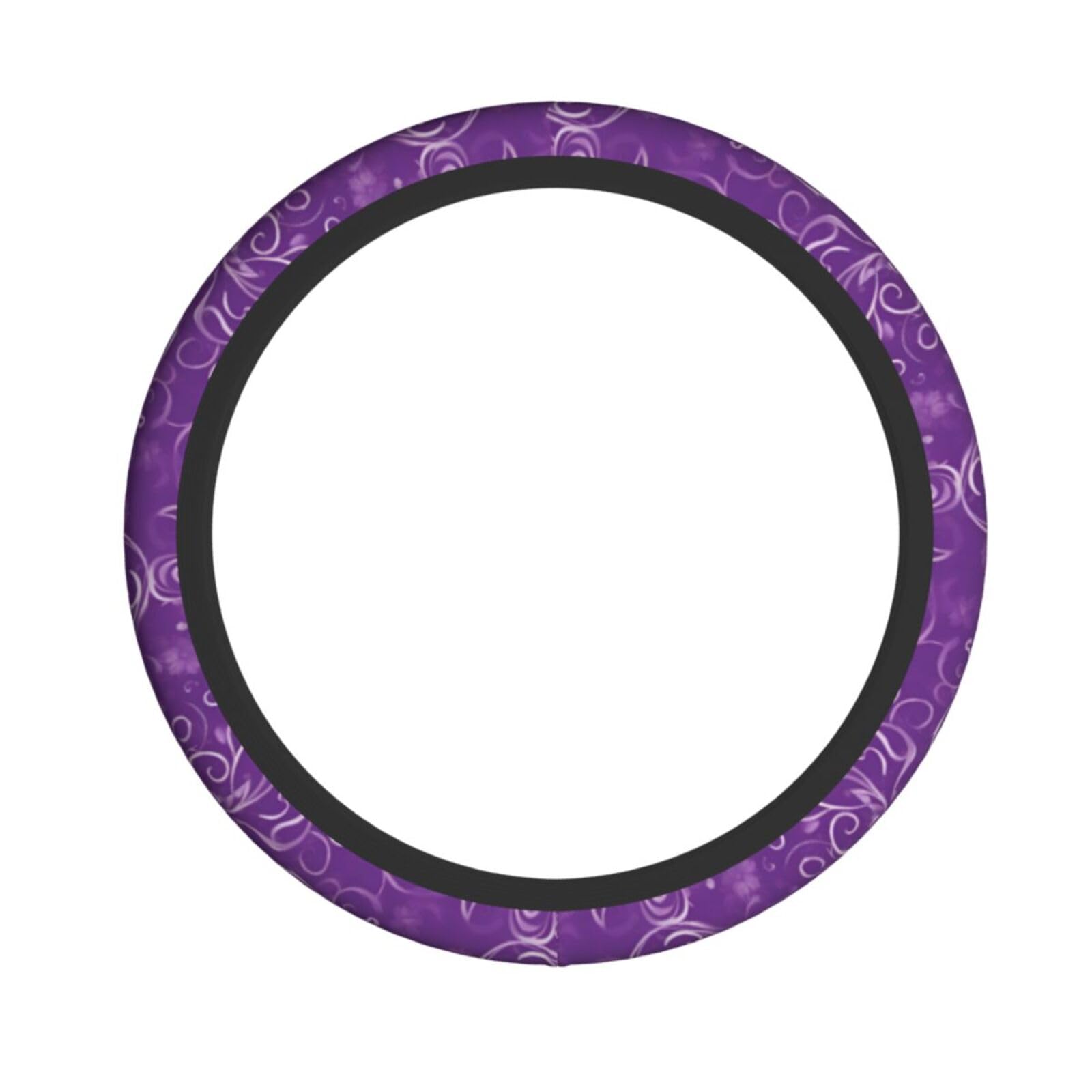 Elastischer Stretch-Lenkradbezug mit floralen Wirbeln, Efeu-Druck, Lenkradzubehör, passend für Auto, LKW, SUV Elastischer Stretch-Lenkradbezug mit floralen Wirbeln, Efeu-Druck, Lenkradzubehör, passend für Auto, LKW, SUV von XULLZH