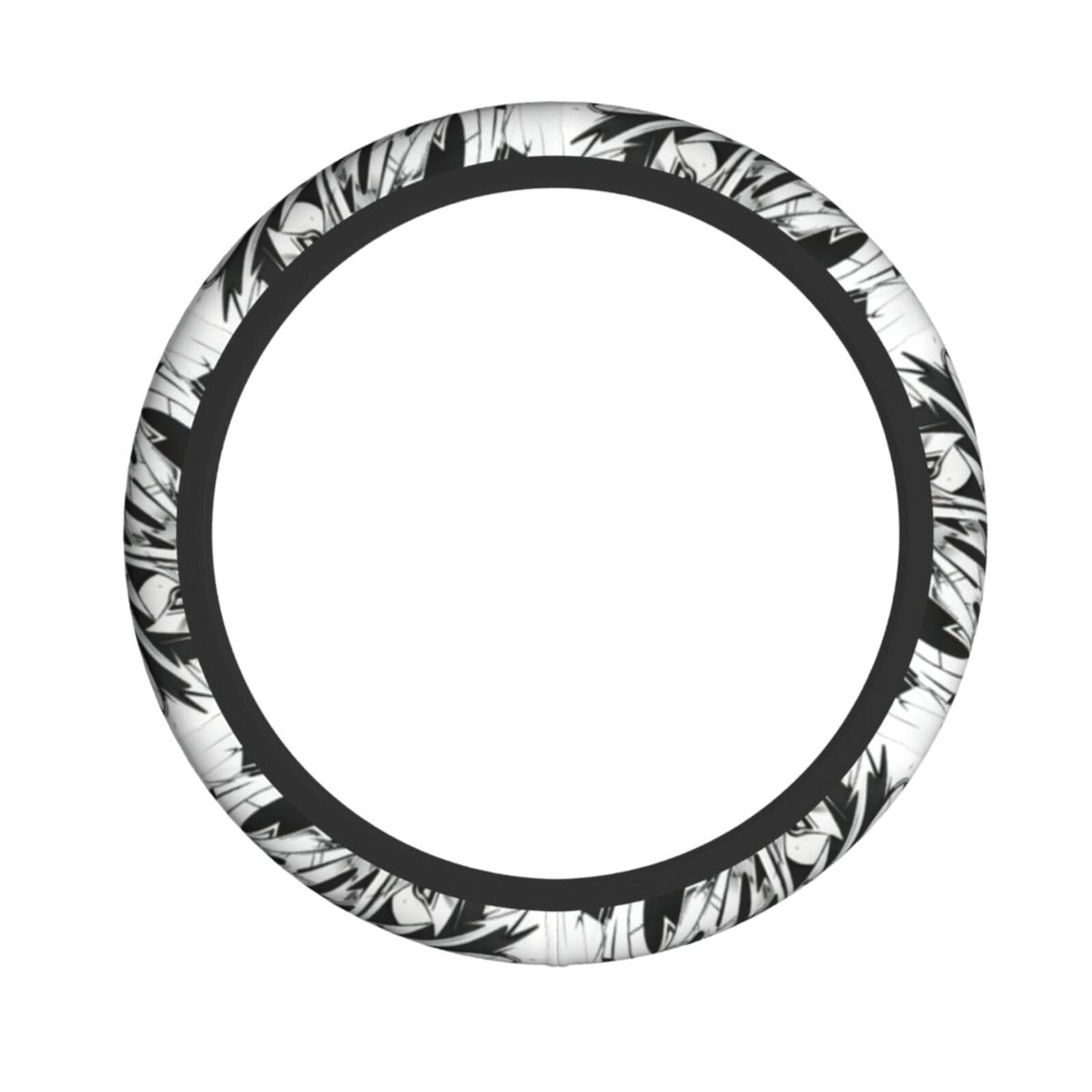Graffiti-Zeichen-Druck, elastisch, Stretch-Lenkradbezug, Lenkradzubehör, passend für Auto, LKW, SUV Graffiti-Zeichen-Druck, elastisch, Stretch-Lenkradbezug, Lenkradzubehör, passend für Auto, LKW, SUV von XULLZH